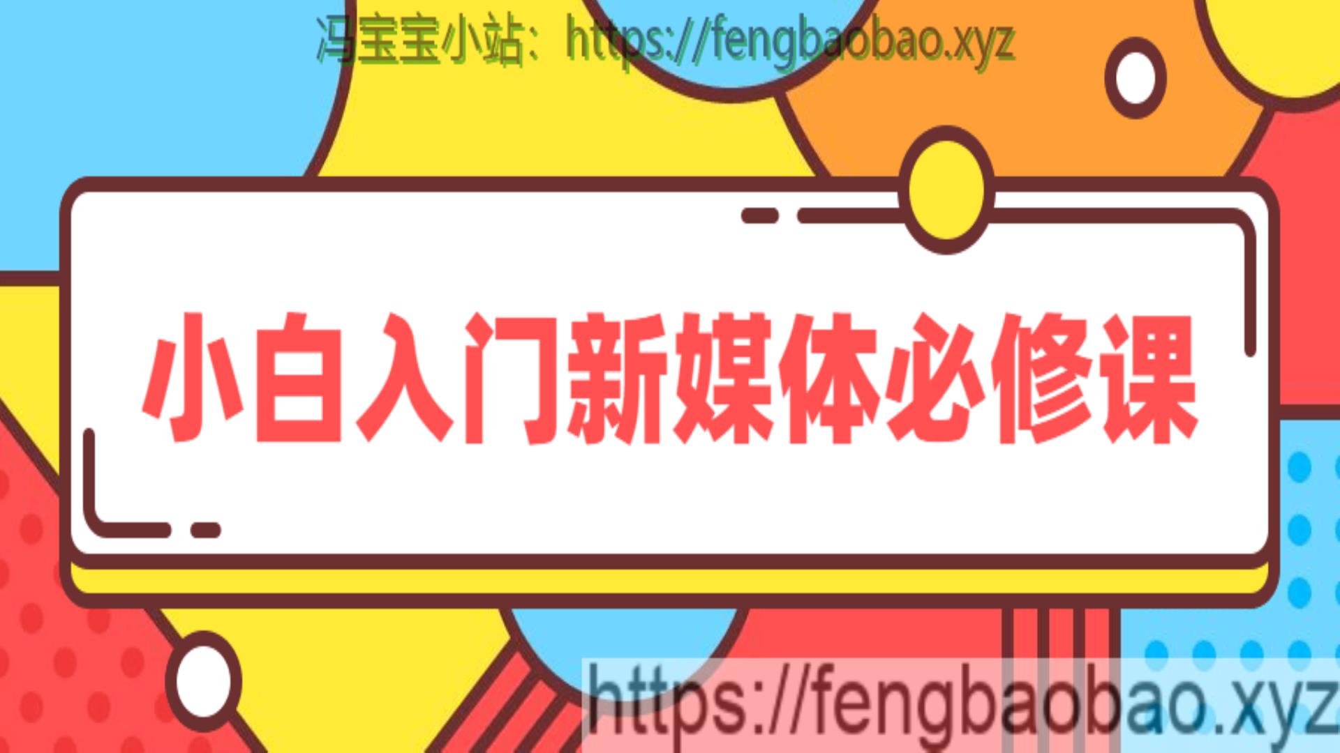 新媒体运营小白入门必修课教程-冯宝宝小站