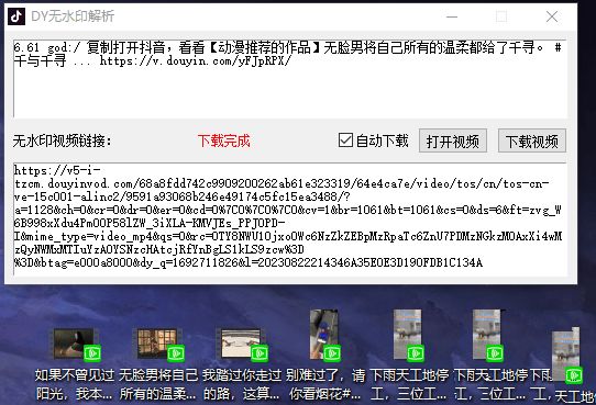 PC抖音视频无水印解析下载一键秒下-冯宝宝小站