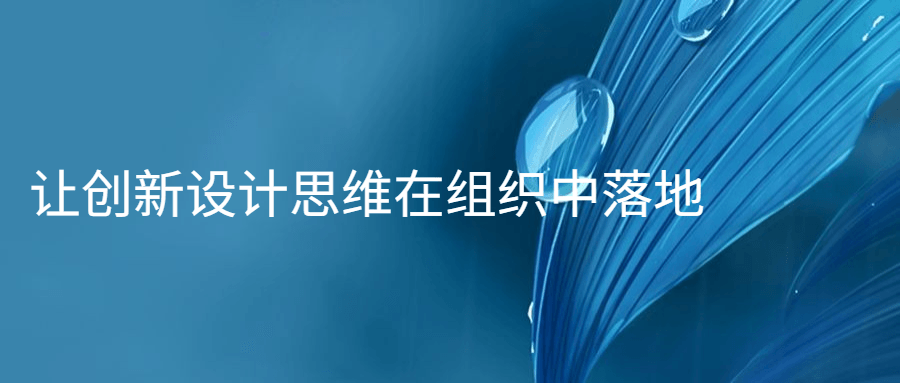 让创新设计思维在组织中落地-冯宝宝小站